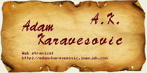 Adam Karavesović vizit kartica